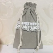 Yile вручную хлопчатобумажная ткань, мешок со шнурком Органайзер вечерние подарочные пакеты в фиолетовый горошек лента 8124c