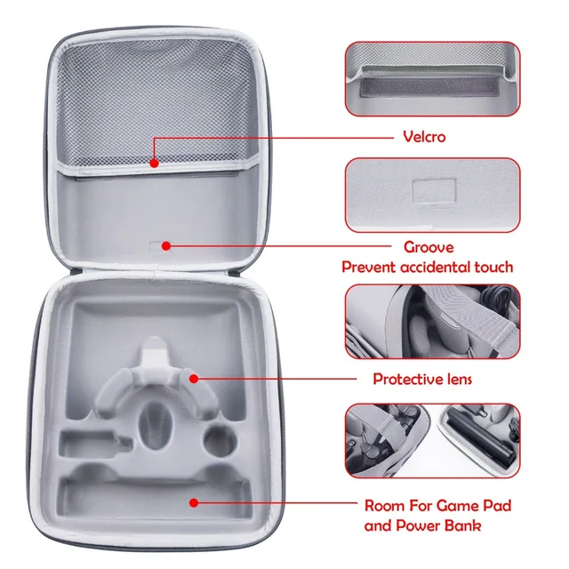Waterproof Canvas fabric Handbag For XIAOMI Storage Carry Bag Travel Case for Oculus Go VR Glasses all-in-one Pouch Portable New