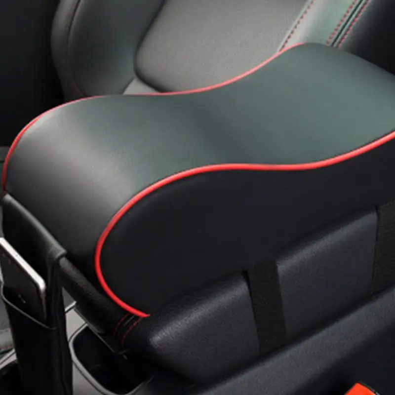 JSCARLIFE Auto Armsteun Kussen - Verstelbare Hoogte, Universeel Voor Deur Of Console (Zwart)