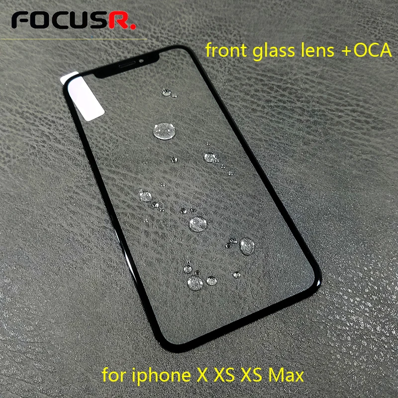 

2In1 Cold Press Front Screen Glass With OCA for iPhone X XS XS Max LCD Screen External Touch Panel Glass Replacement Repair Part