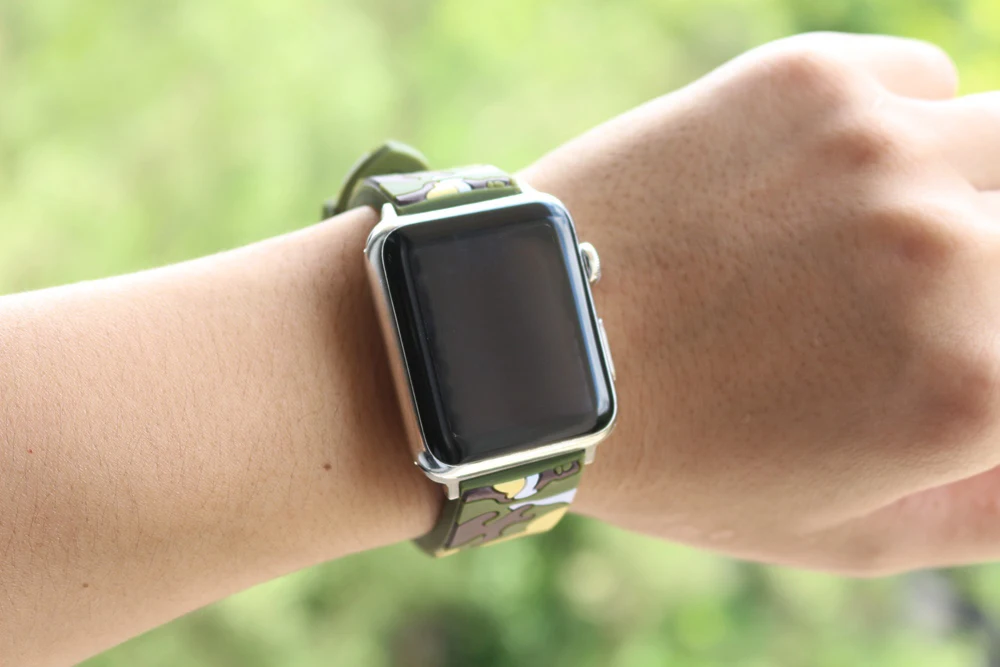 URVOI sport band for apple watch series 1 2 strap for iWatch CAMO colors Soft Silicone Replacement camouflage band with adapters38