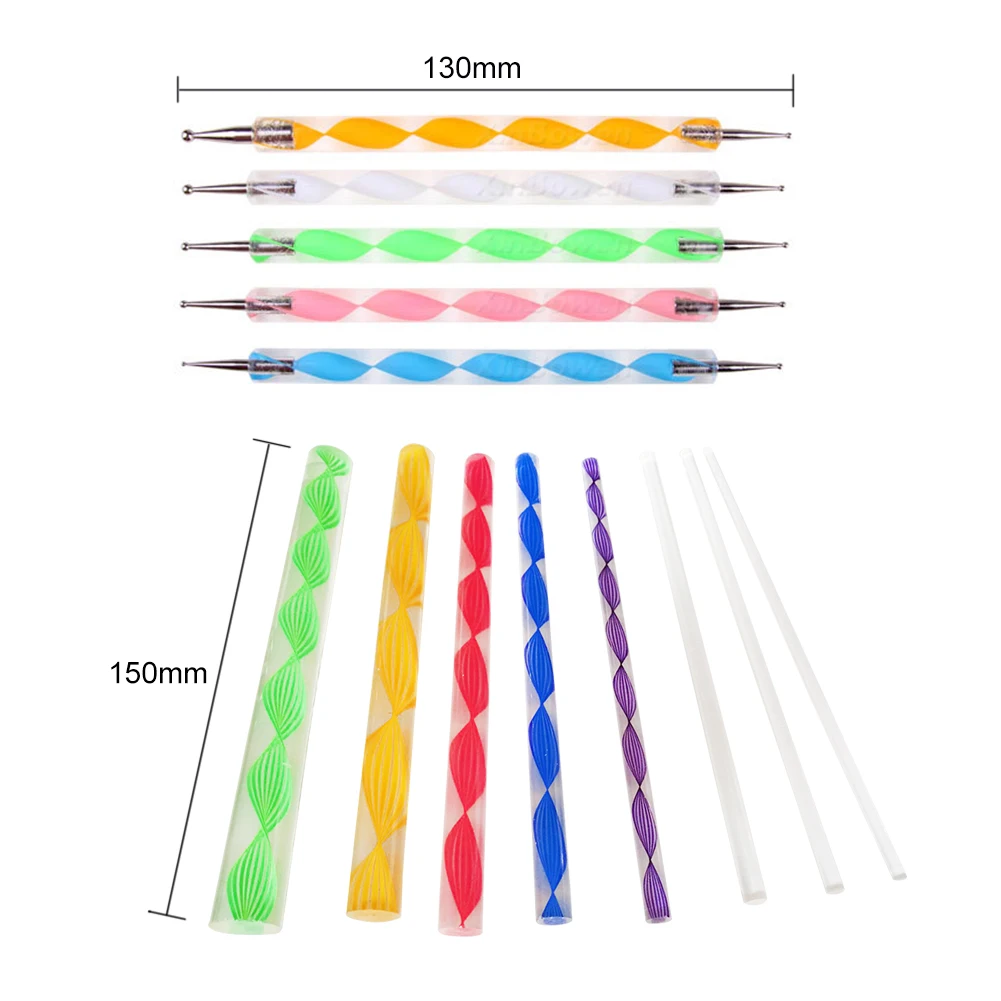 5 шт. 8 шт. Dotting стержень глина для поделок керамика акриловый трафарет Наскальная живопись трафарет для печатей для ногтей шариковый стилус