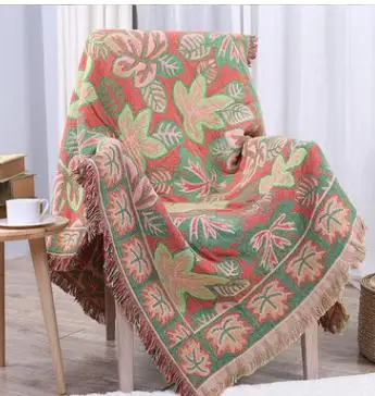 Дропшиппинг кленовый лист диван полотенце чехлы на диваны хлопок для дивана одеяло с кисточкой чехол для сидения дивана чехол для гостиной - Цвет: as photo