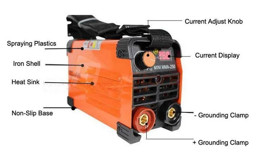 MMA-250 инвертор MMA электросварщик 220 В Ручной мини дуговой сварочный аппарат инструмент