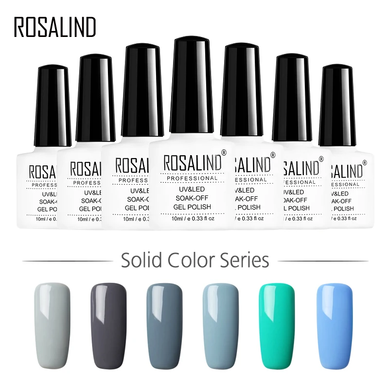 

ROSALIND Gel 1 10ML Pure Color Nail Gel Polish For Nail Extension 31-58 UV LED Gel Lacquer Polish Design Of Nail Primer Manicure