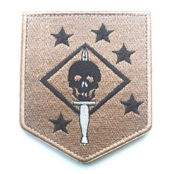 KANDAHAR WHACKER USMC GHOST PATCH FORCE RECON SSI SP OPS специальные операции INSIGNIA SUBDUED MARSOC RAIDERS нашивка значок - Цвет: brown