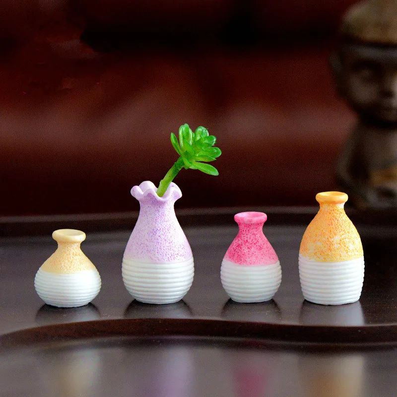 

Simulation Mini Vase Creative Resin Crafts Gift Miniature Garden Fairies Micor Landscape Ornaments Home Decoration Accessories