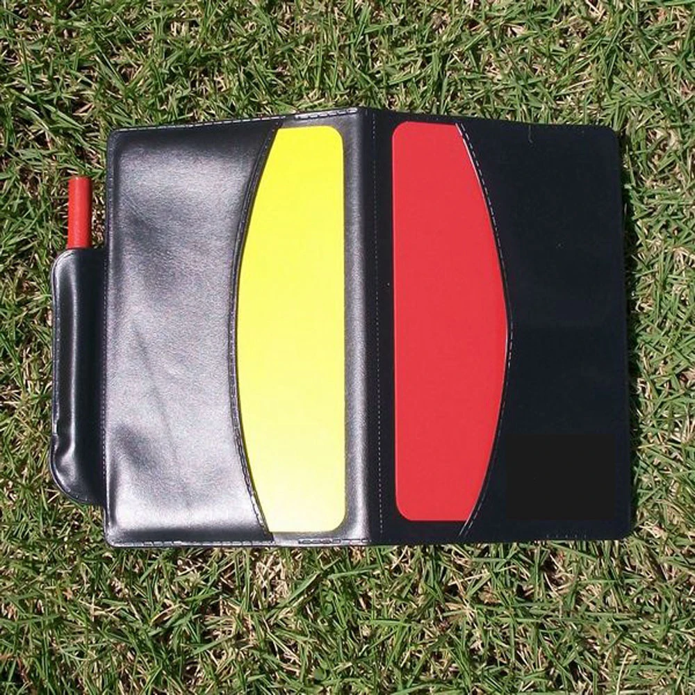 

Soccer Referee Red Yellow Card Record Referee tool With Leather Case and Pen Sport Match Soccer Sheet Set Note Notebook