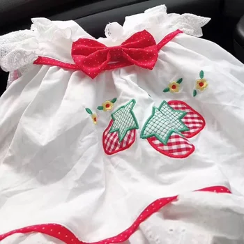 

2019 cute baby girls dress cotton white summer kids princess dress