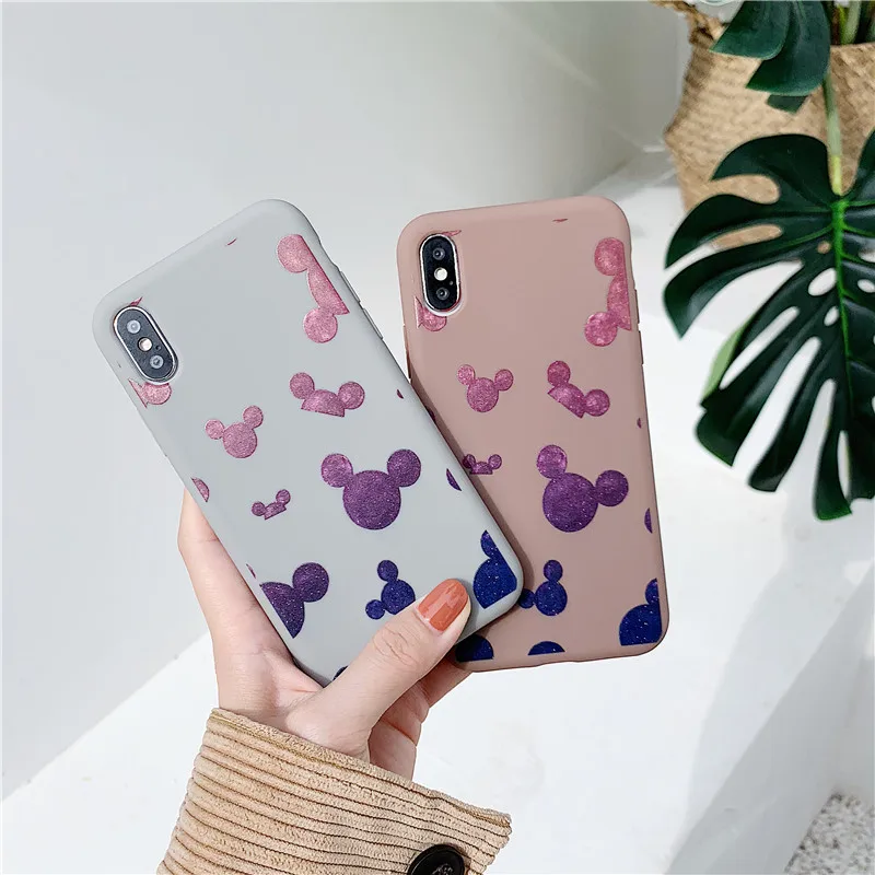 

Luxury Cute Mickey Mouse Head Design Pattern Soft TPU Full Coverage Shell Cover for iphonex 7 8 6 6s Case for iphone XS XR xsmax