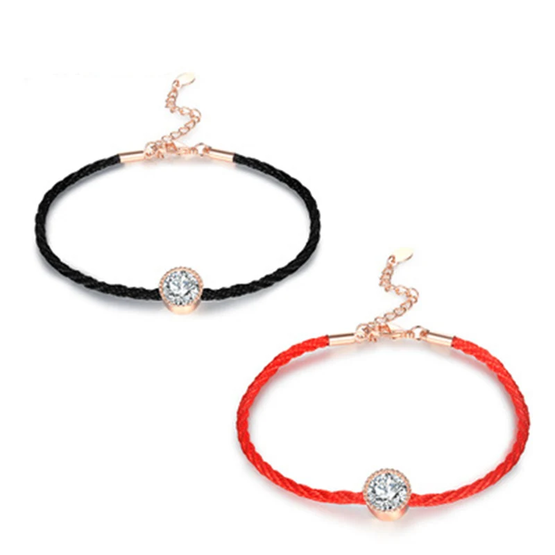 

Romad Austrian Crystals Charm Bracelets for Women Thin Red Thread String Rope Fashion Trendy Bracelet Bangles Jewelry Pulseras