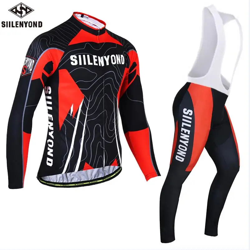 CBJ-BT-S0701 SIILENYOND, зимний термальный Комплект Джерси для велоспорта, одежда для велоспорта, Roupa De maillot Ciclismo - Цвет: CBJ-BT-S0701