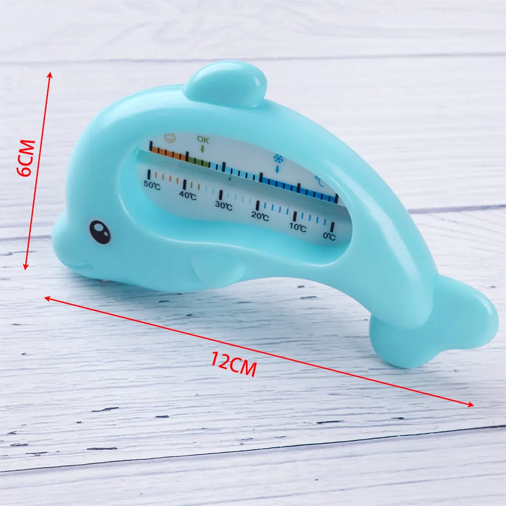 Мультяшный плавающий милый термометр в форме дельфина, Детский термометр для ванны, пластиковый термометр для воды для душа