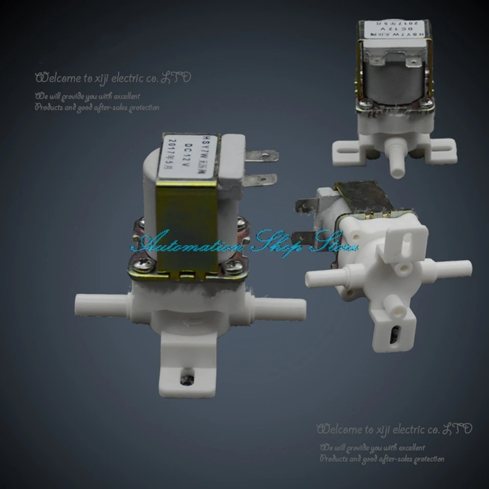 Plastic electromagnetic valve,12VDC 1/4" (6mm) solenoid valve,for drink water, air, Quick connect