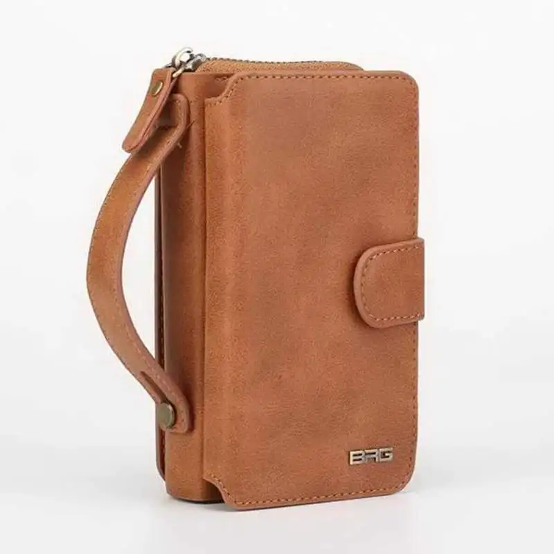 

Wallet Leather Case For Iphone 7 Plus Multi-function Magnetic Back Cover Zipper Handbag For Apple 7 Plus Case With Card Slots
