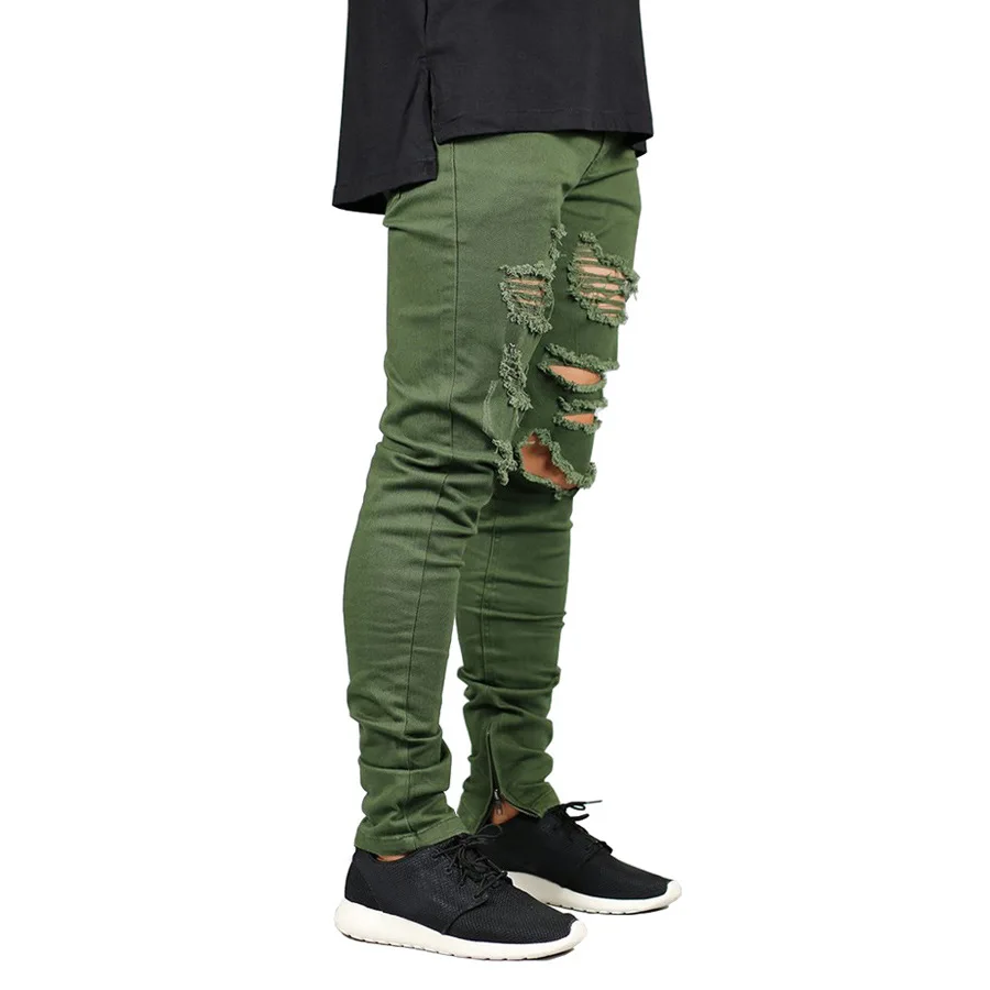 camo skinny jeans with ankle zipper