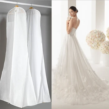

180cm Long High Quality Long TRAIN Wedding Dess Dust Bag Evening Dress Dust Cover Bridal Garment Storage Bag