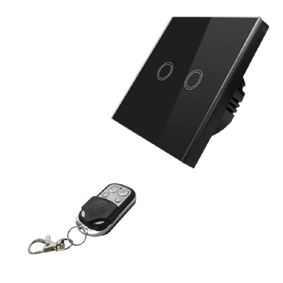 VHOME EU/UK standard touch switch AC170 250V 2gang 1 way