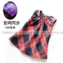 Новое поступление весна-осень девочка В красную клетку платье на бретелях, женский без рукавов Повседневные платья одежда для малышей