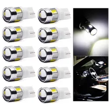 10 шт. T10 Led W5W 168 194 SMD 5630 T10 w5w клиновидный светильник s боковая лампа для авто светодиодный Автомобильный задний светильник боковая парковочная купольная дверь карта светильник s
