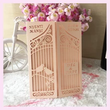 100 шт поцелуй птица элегантный заказ Свадебное приглашение карты вечерние банковские карты сувениры Свадебные украшения