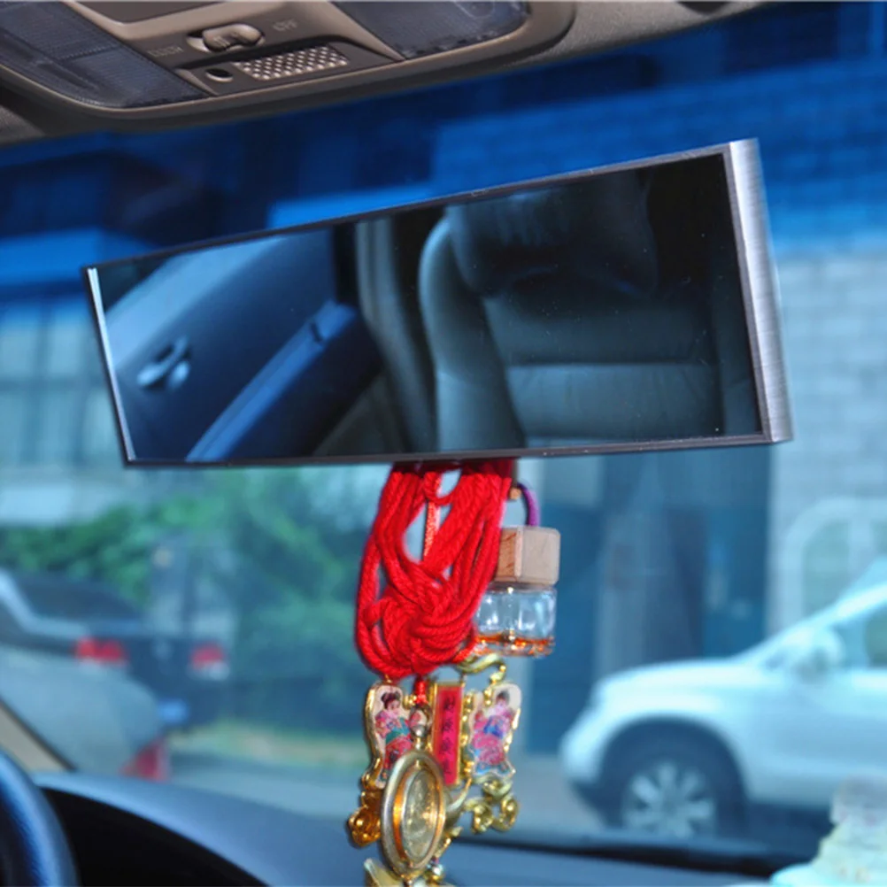 Зеркало заднего вида для автомобиля с широким углом обзора голубое стекло Панорамное антиослепительное внутреннее зеркало заднего вида большое видение 280 мм изогнутое зеркало