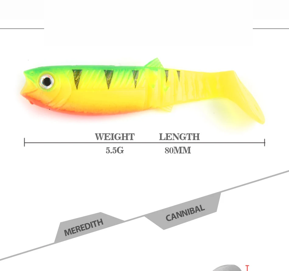 GUGUFISH, приманка для ловли нахлыстом, 12 шт., 8 см, искусственные мягкие приманки для рыбалки, приманки для ловли рыбы, мягкие приманки, Shads