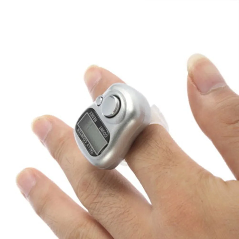 Лидер продаж мини Портативный 5-разрядный ЖК-дисплей электронные цифровые часы для игры в гольф спортивные Универсальный палец ручной кольцо учетный счетчик