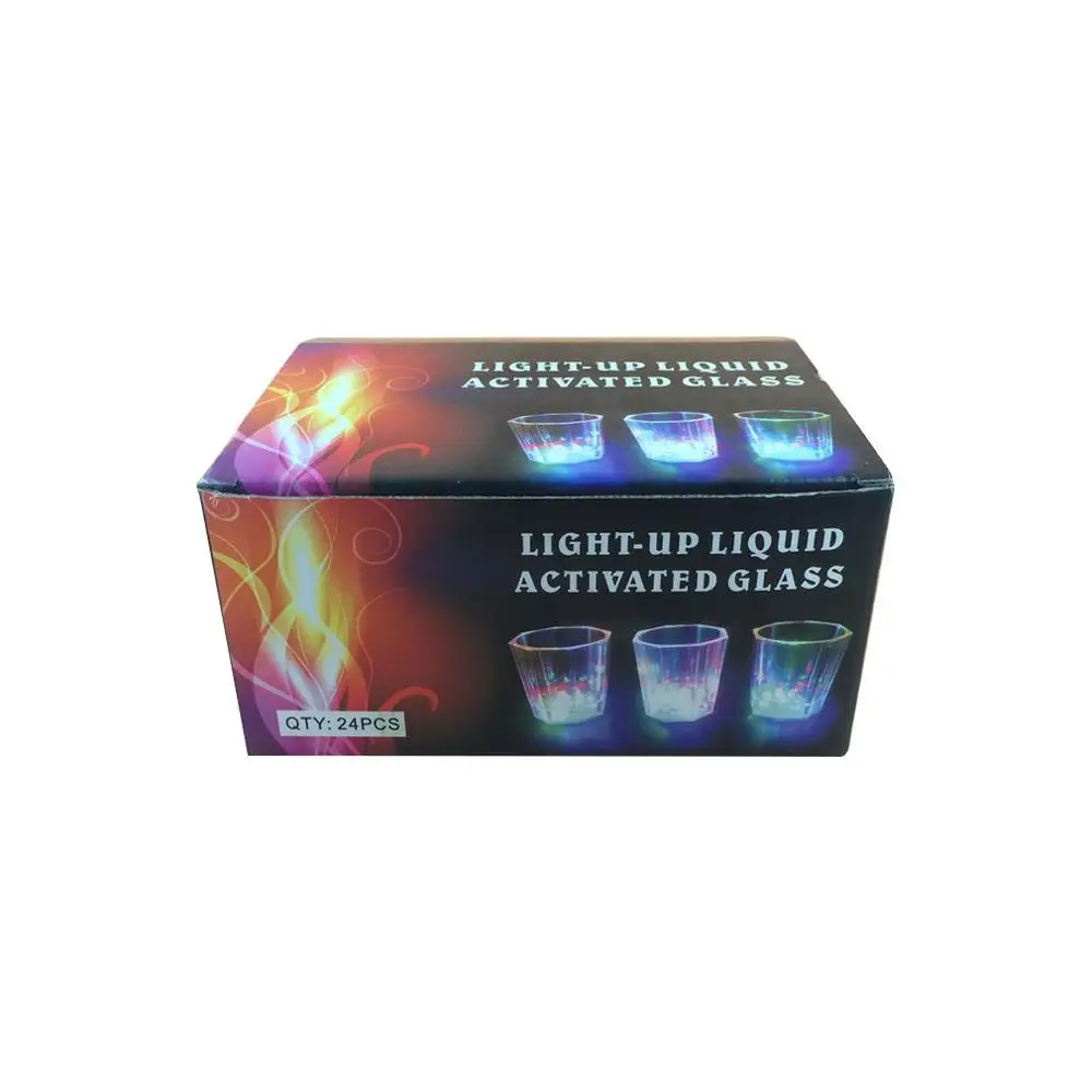 

Colorful Led Party Light Flashing Shot Glass Led Luminous Cup Neon Cup Birthday Party Night Bar Wedding Beverage Wine Cup