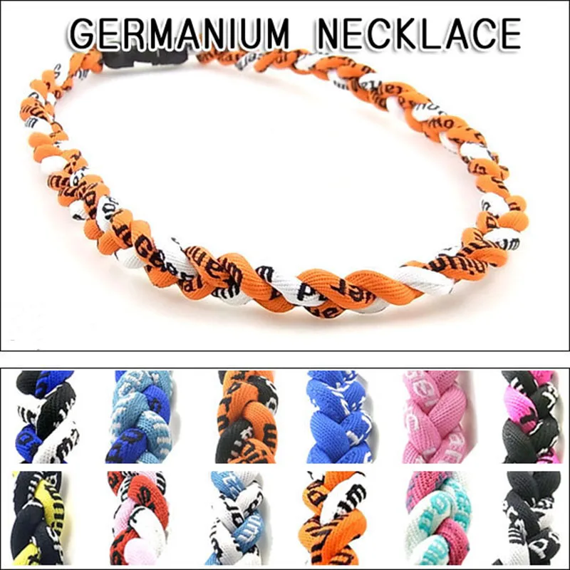 Germanium titanium woven necklace tornado Baseball Necklace korea