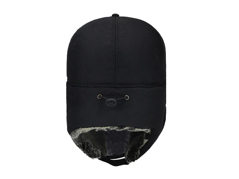 AETRUE Winter Hat Men Bomber Hats For Men Women Thick Balaclava Cotton Fur Earflap Warm Caps Skull Mask Male Winter Bomber Hat -