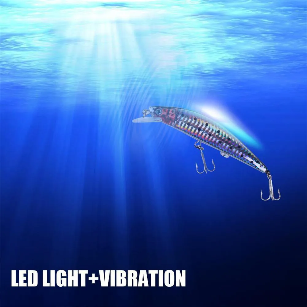 

Fishing Lures Bait Electric Life-like vibrate fishing Lures USB Rechargeable Flashing LED light drop-shipping
