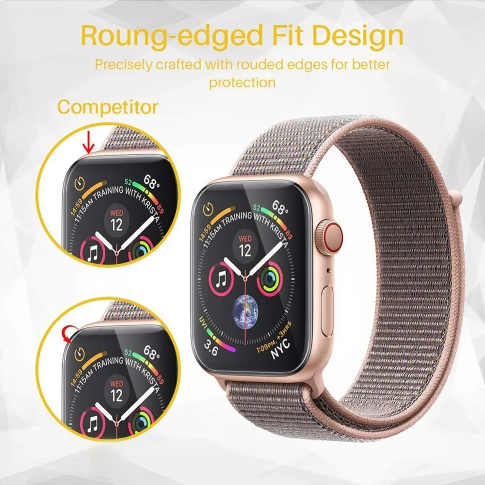 6 упаковок, защита экрана из мягкого ТПУ с полным покрытием для Apple Watch Series 4, 40 мм, 44 мм, защита для смарт-часов высокой четкости, ЖК-пленка