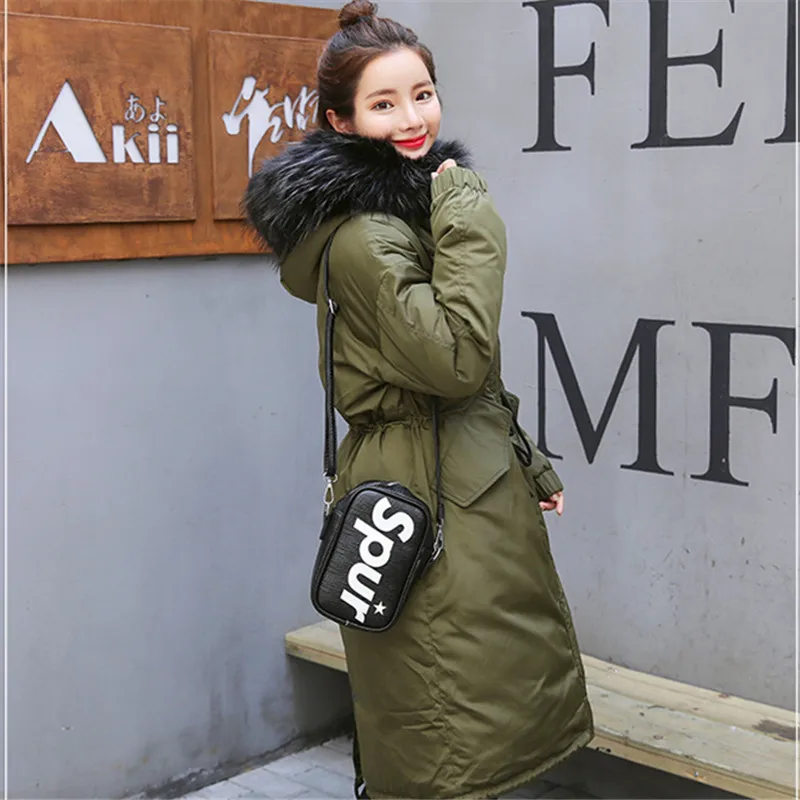 Fourrure green Section Mode caramel Capuchon Col 2018 Europe Longue Hiver Colour Manteau gray Chaud Amérique Vêtements Lâche Épaissir Femmes pink Black Css176 De Femme À 71gaxw5qa