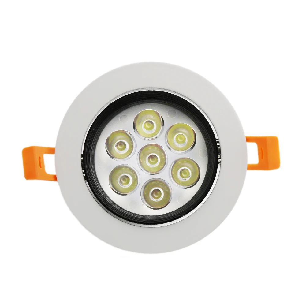 1piece 7W white cool white warm non dimmable LED recessed downlight
