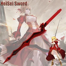 Cosplay Fate Grand Order Fate EXTRA Nero Red Saber Sword Japanese Anime Cartoon Katana Real Weapon