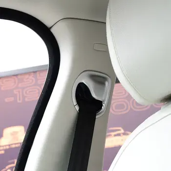 

2pcs Chrome ABS Matte Seat Safety Belt Cover Trim For Jaguar F-Pace X761 2015-2017 Car Styling