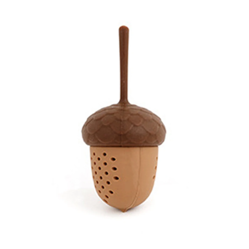 

Silicone Squirrel Acorn Shape Tea Maker Loose Pine nuts Tea Bag Strainer Herbal Filter Spice Diffuser