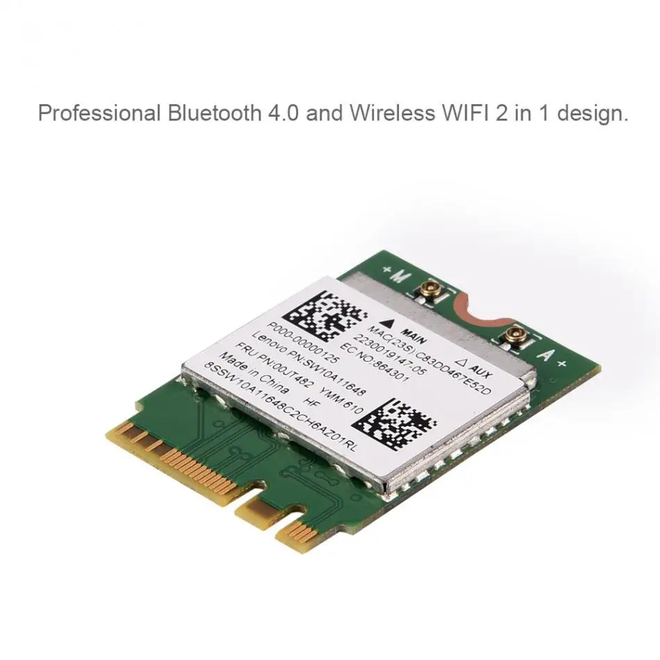 Двухдиапазонные сетевые карты Bluetooth 4 0 + 2 4G/ 5G Wi Fi беспроводная мини карта NGFF/ M2 для