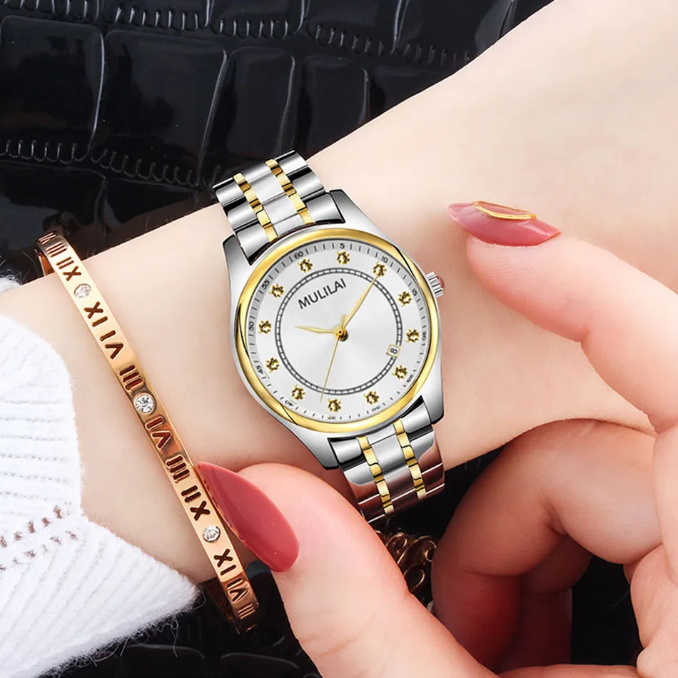 Reloj Mujer, кварцевые наручные часы, женские часы, Роскошные, известные часы, женские, Rolexable, водонепроницаемые часы, календарь, Relogio Feminino