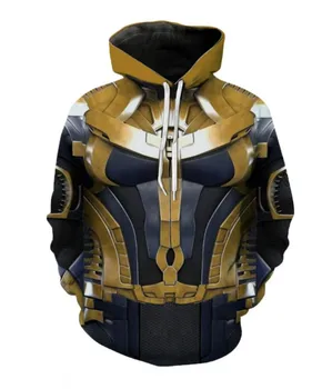 

Spring 2019 thin men's superhero avengers 4 hoodie 3D printed men's and women's long-sleeved hooded sweatshirts