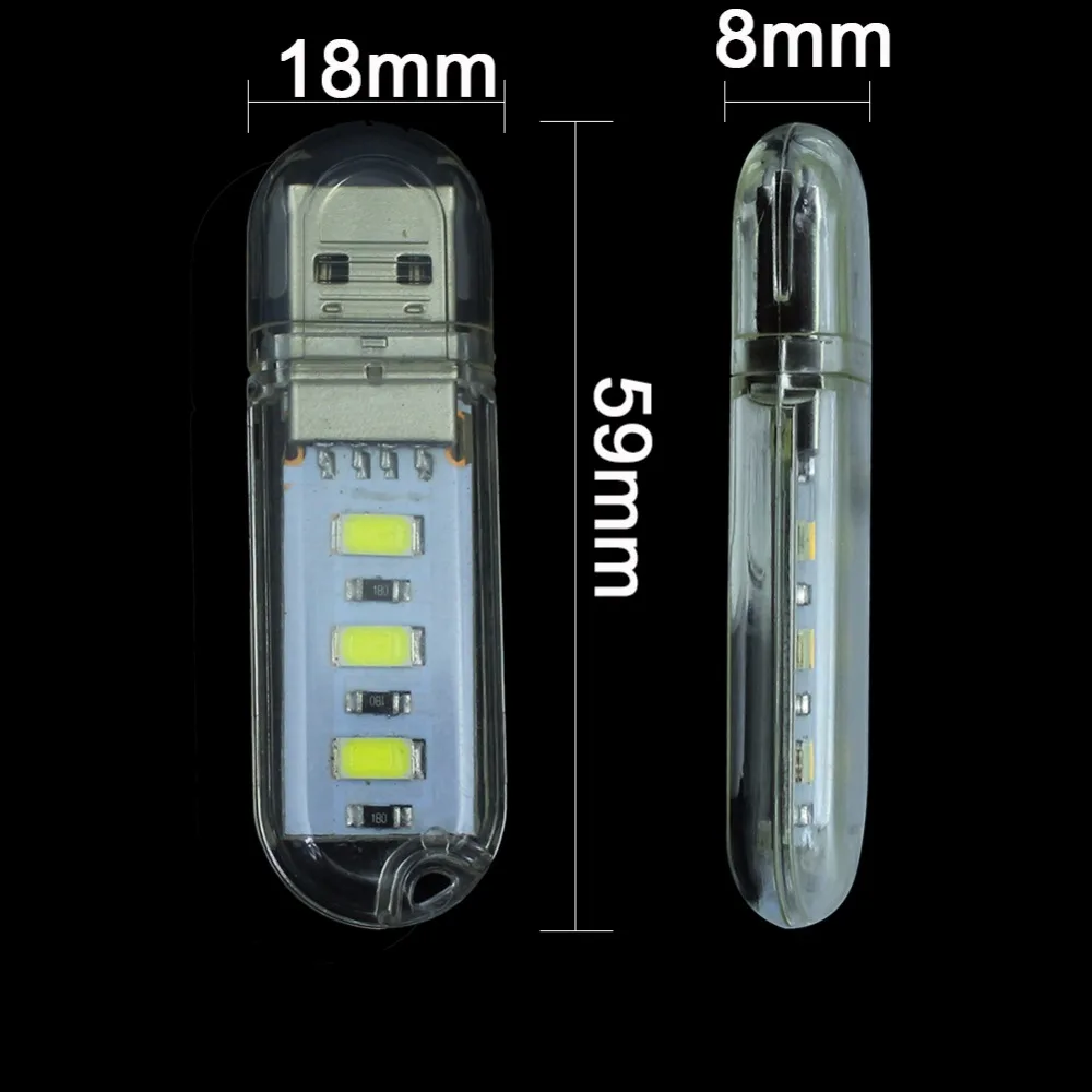 USB Светодиодная лампа в виде книги светильник с 3 светодиода/8 светодиодов SMD 5730 5V Мини Портативный USB ночной Светильник для ПК Ноутбуки для компьютера, мобильного телефона, лампа для кемпинга
