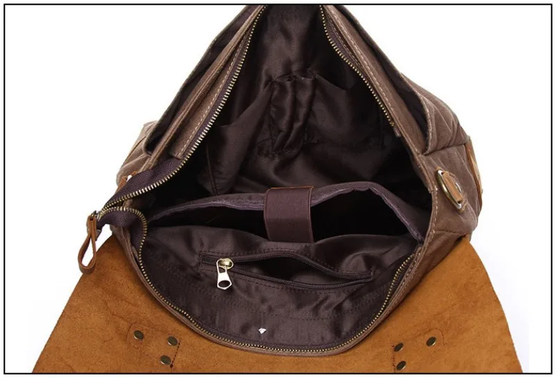 Foikvoon hombres Vintage bolso de mensajero de moda todo-fósforo bolsa de mensajero de marca hombre Popular Casual bolso de hombre bolsa de negocios - 6