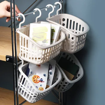

Bathroom Toothbrushing Cup Holder PP Hanging Sturdy Hook Washroom Accessories Storage Bascket