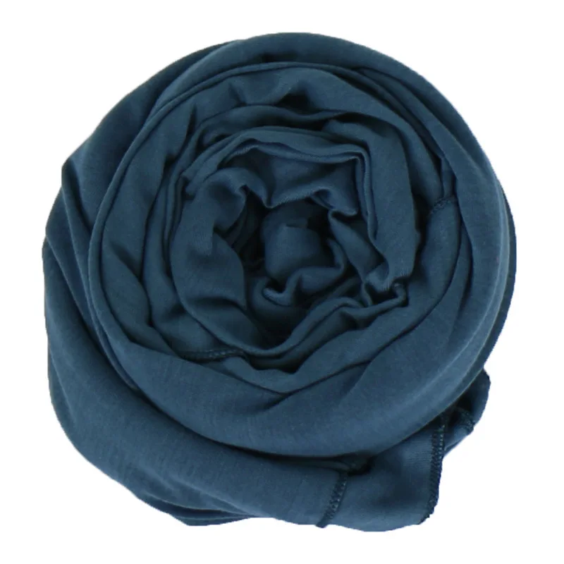 Muslim Hijab Jersey Scarf Soft Solid Shawl Headscarf foulard femme musulman Islam Clothing Arab Wrap Head Scarves hoofddoek