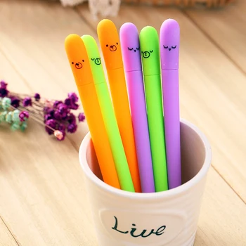 

2pcs 0.5mm Cute Cartoon Eggplant Gel Pens Writing Pens Kawaii Stationery Kids Praise Gifts School Office Writing Supplies
