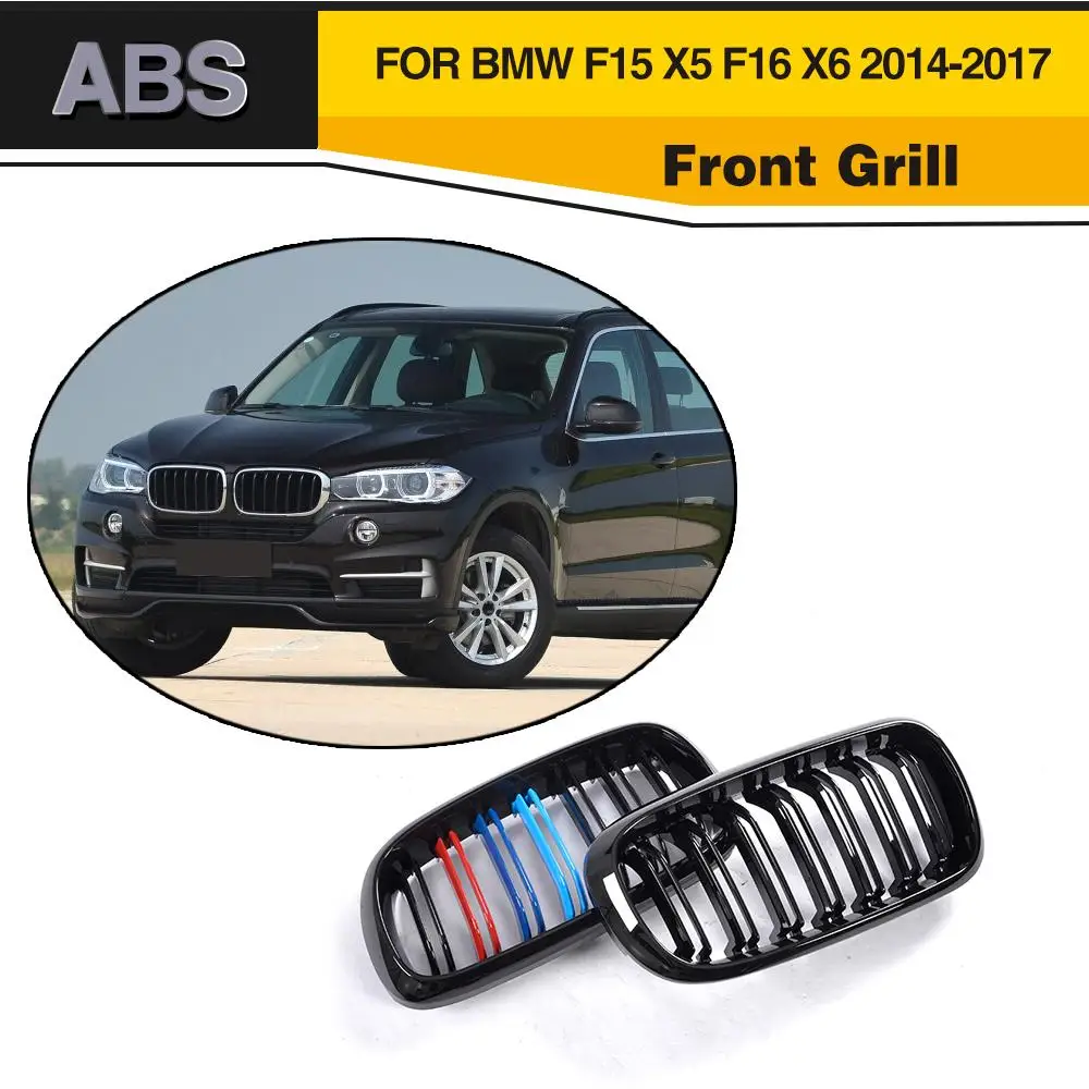 Решетки из АБС-пластика для переднего бампера BMW F15 X5 F16 X6 4 двери 2015-2018 г. 1 пара |