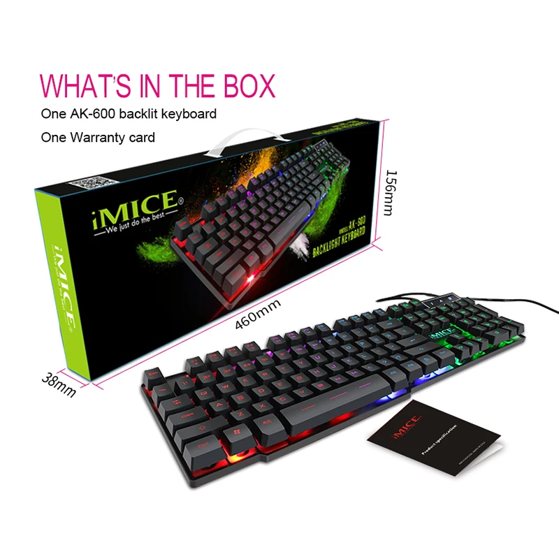 

iMice Gaming English/Russian Keyboars 104 Keycaps Backlit Keyboard Gamer Wired USB Computer keyboard for Desktop/Laptop