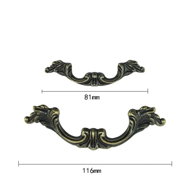 

1Pc Antique Furniture Handle Cabinet Knobs and Handles Drawer Kitchen Door Pull Cupboard Handle Furniture Fittings,81mm/116mm