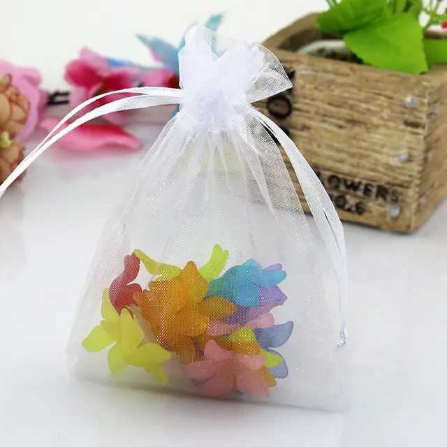 Whole 100pcs Lot White Organza Bag 13x18cm Favor Wedding Candy Whole 100pcs Lot White Organza Bag 13x18cm Favor Wedding Candy Gift Cute Bracelet Jewelry